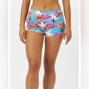 BOA Women's 1" Stretch Elite Split Short Pool Party NWOT XS